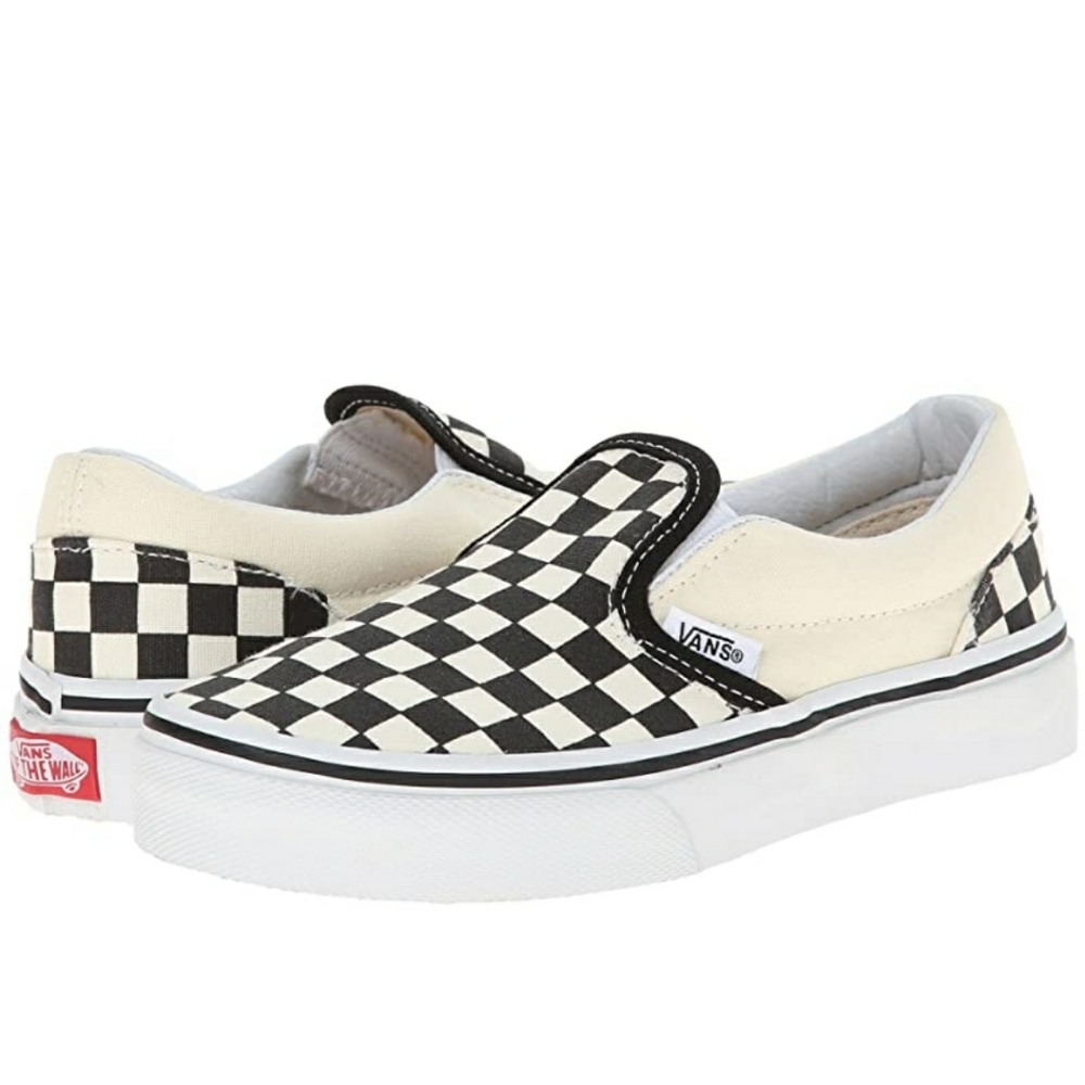 Vans Classic Checkerboard White & Black Slip-On Sh - Picture 1 of 14